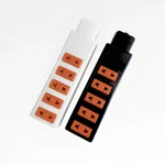 ZAPATILLA 5 TOMAS S/ CABLE  NEGRO/NARANJA  RELUX