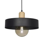 COLGANTE METALICO 1L E27 Ø30CM NEGRO COMBINADO RELUX 01