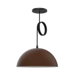 COLGANTE SEMI ESF. Ø30CM 1L E27 OXIDO BELL8 SPOTS LINE 01