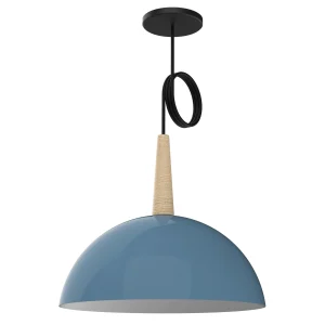 COLGANTE SEMI ESF. Ø35CM 1L E27 CELESTE/MAD BELL3 SPOTS LINE 01