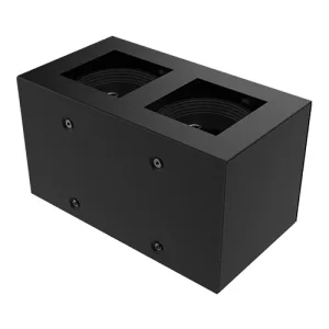 PLAFON ANTIDESLUMBRANTE MOVIL DICRO GU10 2L RECT NEGRO SPOTS LINE 01