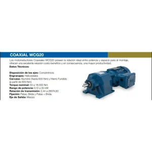 REDUCTOR COAXIAL WCG20 C05 2 1:11,48 NAC IEC 112 B5 P1 EJE MACIZO WEG-CESTARI 02