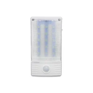 LUZ DE EMERGENCIA LED 300LM C/SENSOR MOVIMIENTO 1,3HS SEGURIMAX 01