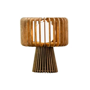 VELADOR DE MESA G9 GRIS MADERA C/VIDRIO BONSAI ATTIMO 01