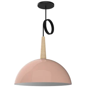 COLGANTE SEMI ESF. Ø35CM 1L E27 ROSA/MAD BELL3 SPOTS LINE 01