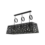 COLGANTE 3L E27 25X75X20CM RECTANGULAR NEGRO SPOTS LINE 01