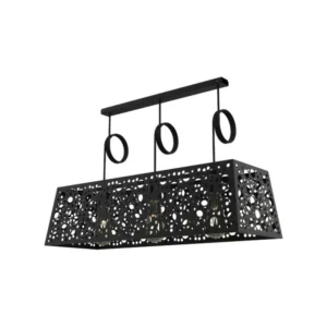 COLGANTE 3L E27 25X75X20CM RECTANGULAR NEGRO SPOTS LINE 01