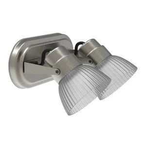 APLIQUE BASE OVAL 2L E27 ACERO 2005/2 SPOTS LINE 01