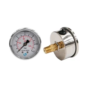 MANOMETRO HORIZONTAL C/GLICERINA D63 0-12 BAR 655.0612 LUISE 01