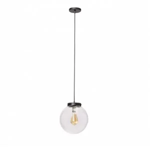 COLGANTE METALICO 1L E27 Ø30CM NEGRO ESFERA RELUX 01