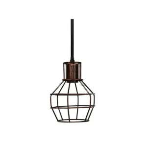 COLGANTE METALICO 1L E27 JAULA REGINA NEGRO RELUX 01