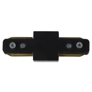CONECTOR RECTO PARA RIEL NEGRO RELUX 01