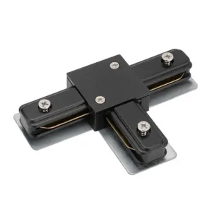 CONECTOR "T" PARA RIEL NEGRO RELUX 01