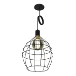 COLGANTE VINTAGE 1L E27 JAULA GLOBO NEGRO SPOTS LINE 01