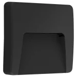 APLIQUE UNIDIR LED CUAD 3W 3000K 100-240V IP65 NEGRO MACROLED 01