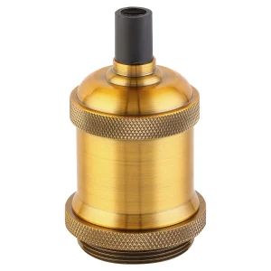 PORTALAMP ALUMINIO E27 JERSEY BRONCE BRILLANTE MACROLED 01