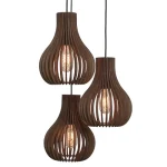 COLGANTE 3L E27 Ø18CM IMBUIA MADERA BALAO TRIPLA ATTIMO 01