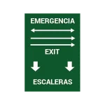 SEÑALIZADOR DE EMERGENCIA "SALIDA" C/ 8-ADHESIVOS SEGURIMAX 02