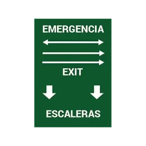 SEÑALIZADOR DE EMERGENCIA "SALIDA" C/ 8-ADHESIVOS SEGURIMAX 02
