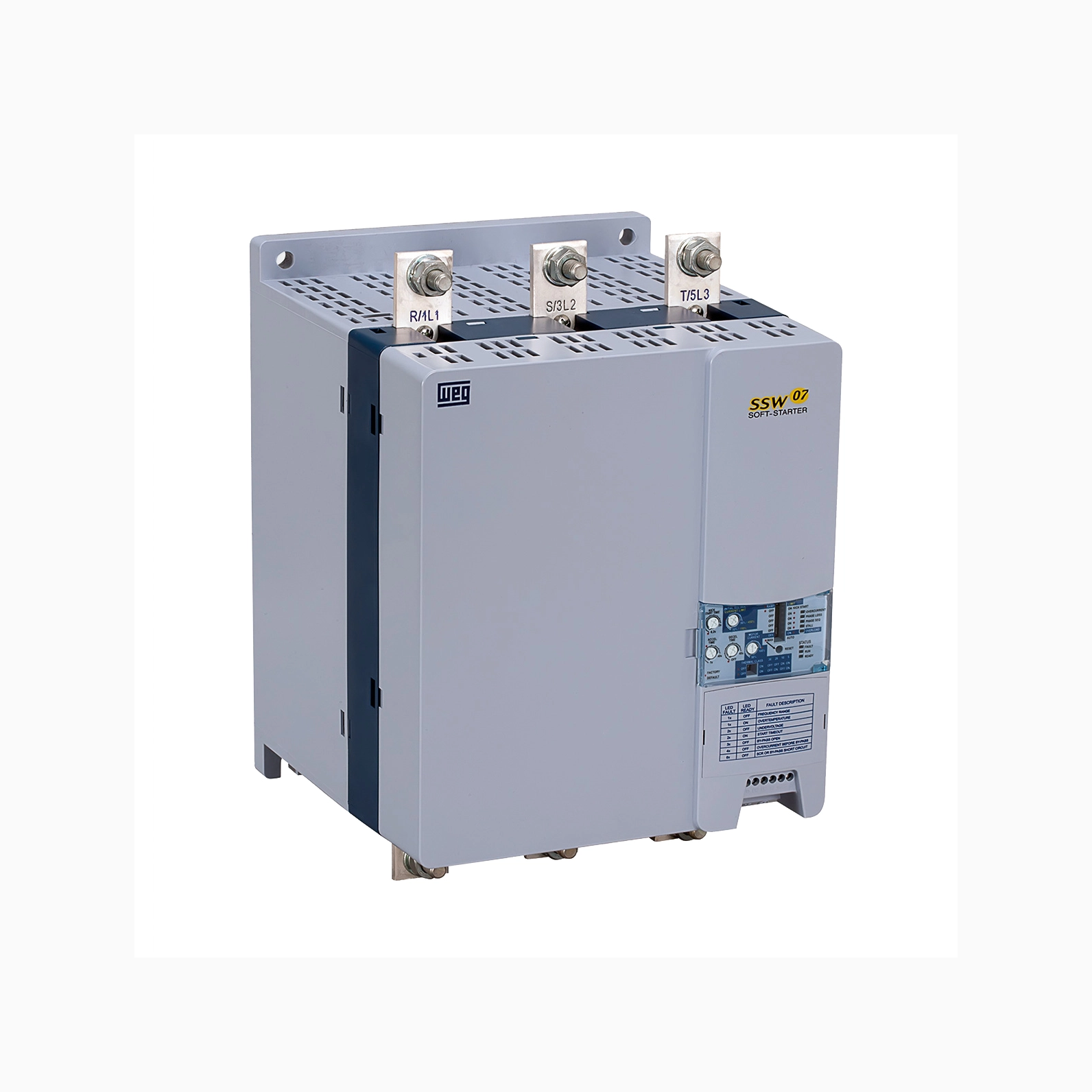 ARRANCADOR SUAVE SSW 07.0255T 5SZ 255A 134KW 180HP 220-570V 11043355 WEG 01 ARRANCADOR SUAVE SSW 07.0255T 5SZ 255A 134KW 180HP 220-570V 11043355 WEG 01