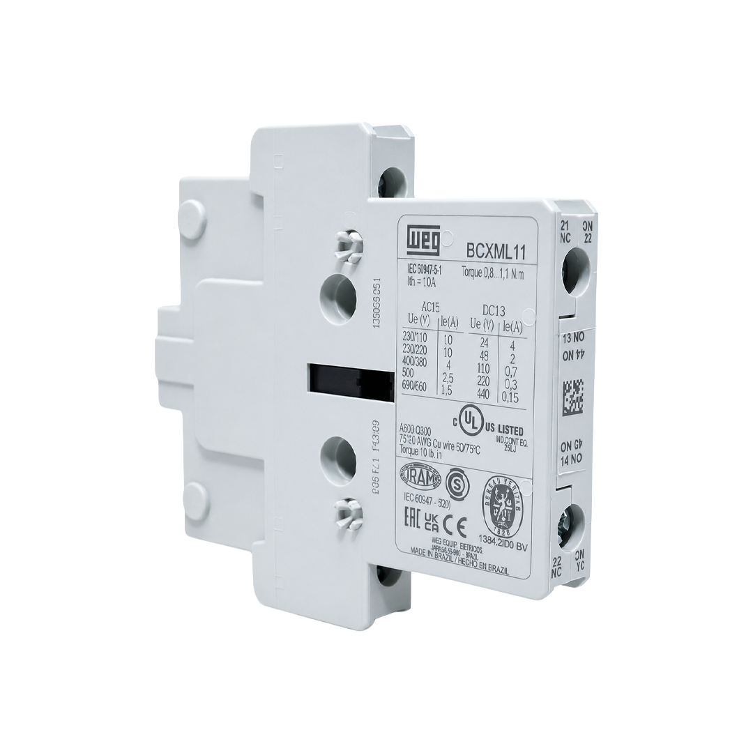 BLOQUE CONTACTO AUXILIAR BCXML11 10459053 WEG 01 BLOQUE CONTACTO AUXILIAR BCXML11 10459053 WEG 01